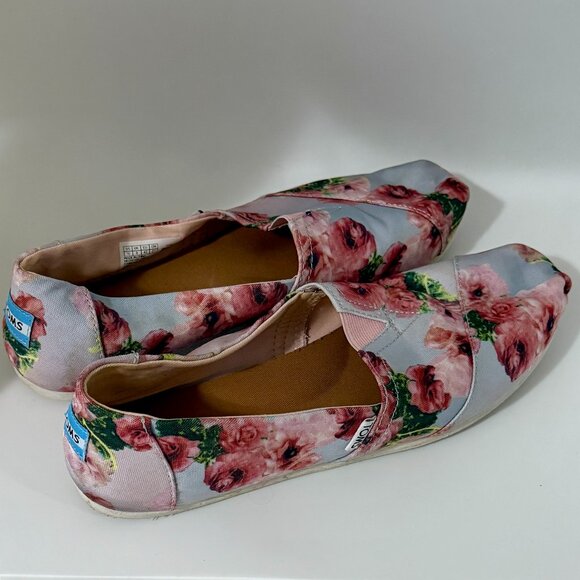 TOMS Alpargata Floral Print Size W10 - Picture 1 of 7